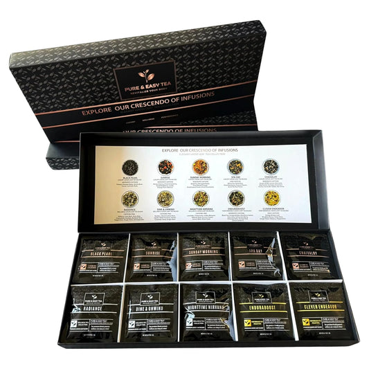Pure And Easy Tea Sampler Set - 30 Count Variety Pack Gift