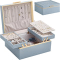 Lolalet Jewelry Box Organizer for Women - HazeBlue Elegance