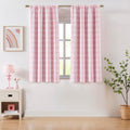 72 Inch Pink White Buffalo Plaid Curtains by Bapawfish