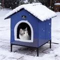 Heated Cat House for Outdoor Cats - Cozy Thermostatic Shelter
