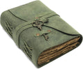 Vintage Leather Journal - Handmade Deckle Edge Cotton Paper