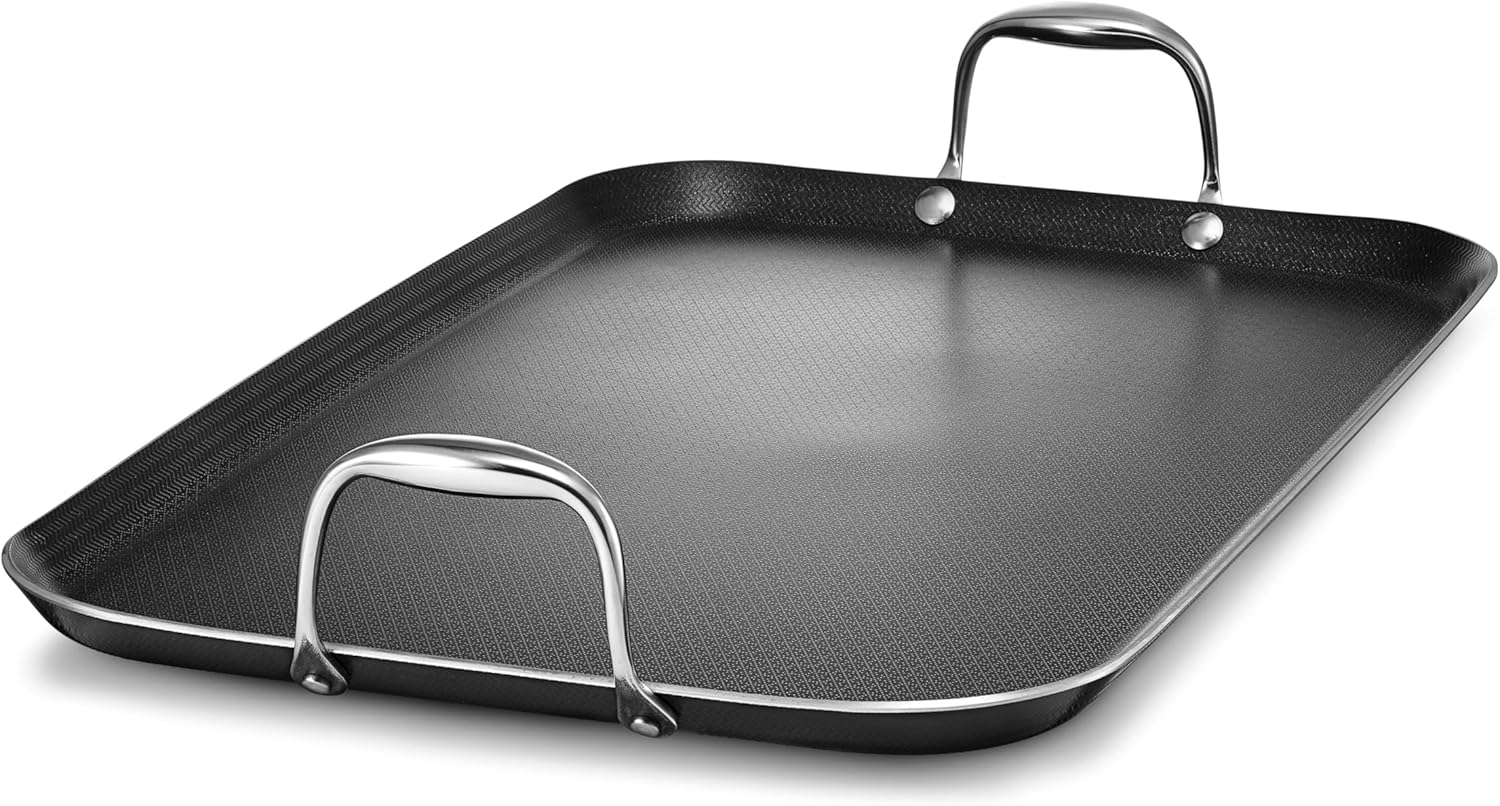 HexClad Hybrid Nonstick Double Burner Griddle for All Cooktops