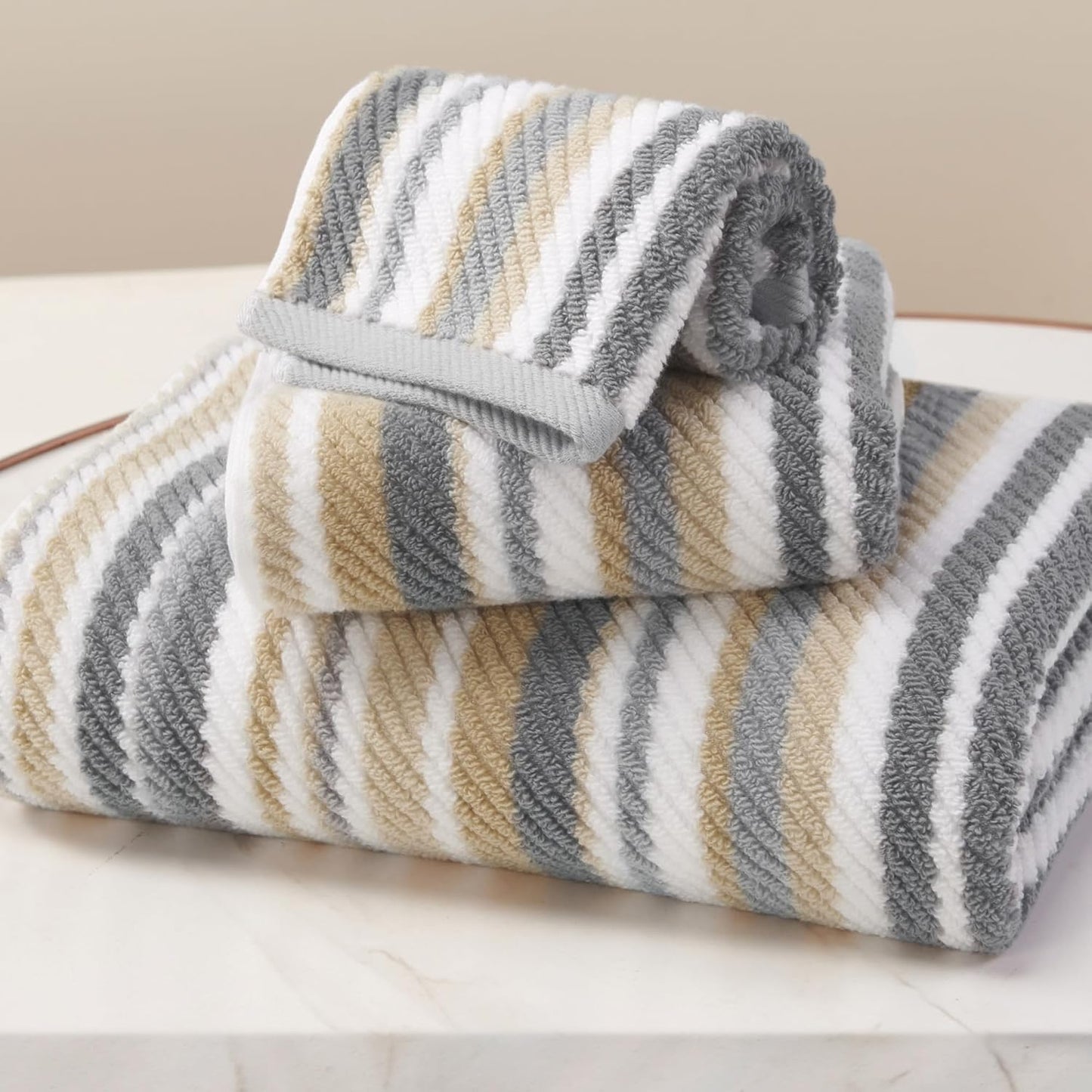 Cotton Towels Set of 3 - Quick Dry & Ultra-Soft Bath Towels