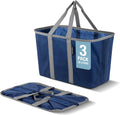 CleverMade EcoBasket Reusable Grocery Tote - Collapsible, Heavy Duty