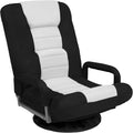Swivel Gaming Chair Floor Rocker - Adjustable 6-Position Comfort