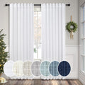 Pitalk White Curtains 78 in Sliding Glass Door Panels - Light