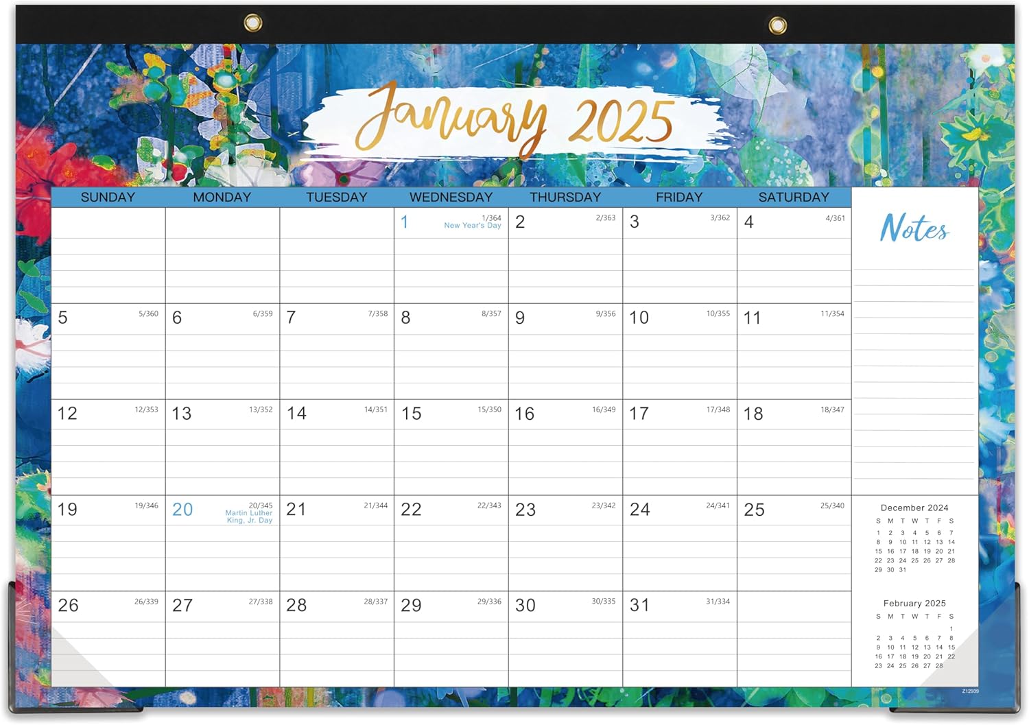 Stay Organized: 2025 Large Desk Calendar - 17x 12 with Ruled Blocks