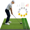 Golfguru Golf Mat 5x4ft Dual-Turf Hitting Mat - Real Practice Feel