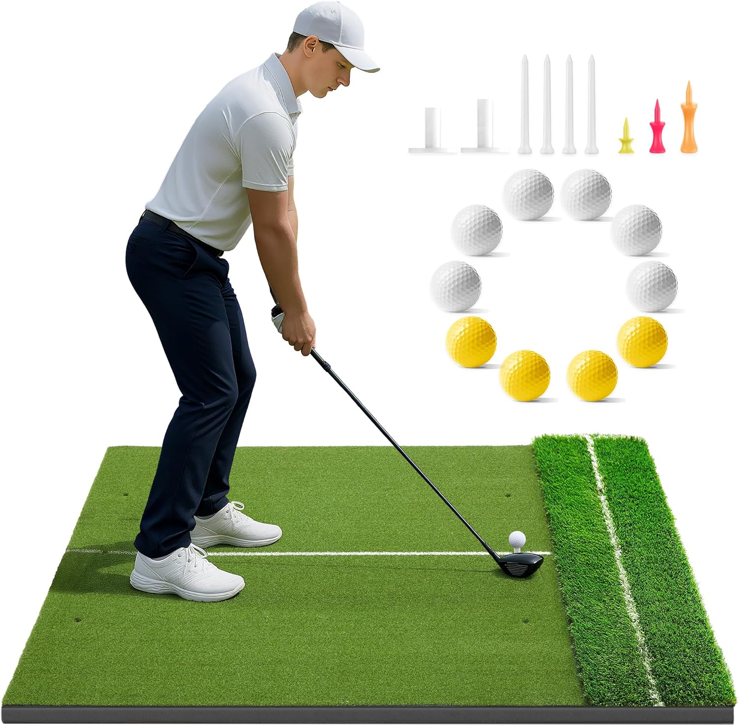 Golfguru Golf Mat 5x4ft for Indoor and Outdoor Training