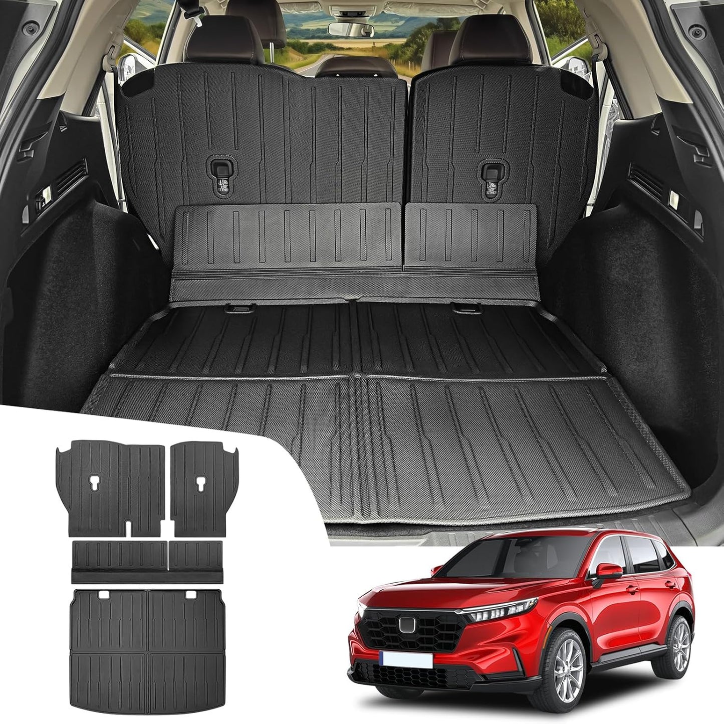 Trunk Mat & Backrest Mat for 2023-2025 Honda CRV Hybrid