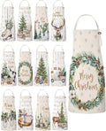12 Pcs Waterproof Seasonal Aprons for Holiday Cooking Fun