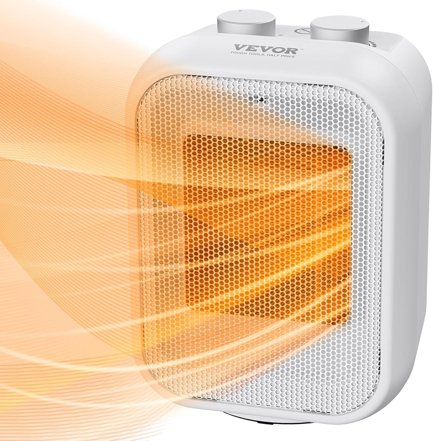VEVOR 2-Level Ceramic Heater Fan: Quiet, Portable, Efficient