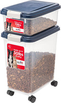 Airtight Pet Food Storage Container Combo - Stackable, Rollable