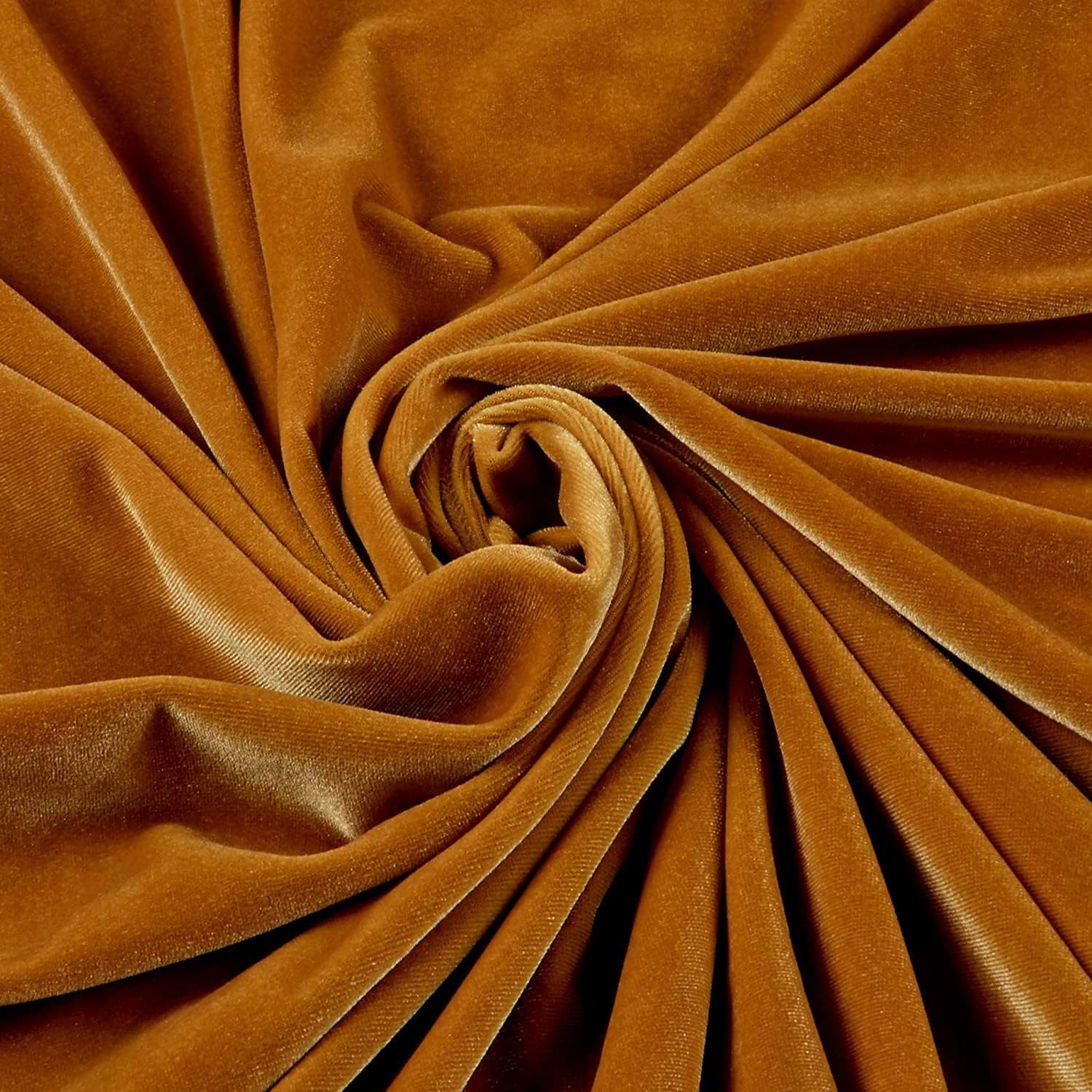 Stretch Velvet Fabric 58/60 in Wide 10 Yard Copper for Crafts