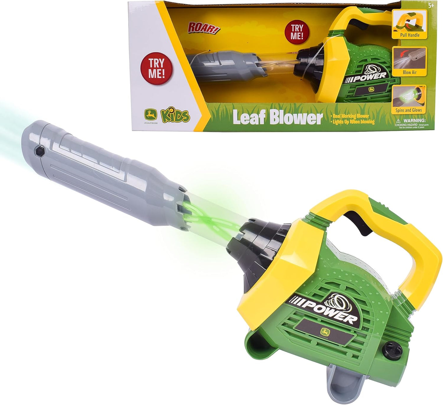 John Deere Leaf Blower Toy for Kids with Lights and Sounds