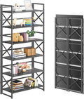 4NM 6 Tier No Assembly Book Shelves - Fast Foldable Bookcase