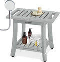 KingPavonini 400LBS Heavy Duty Shower Bench - Comfort & Storage