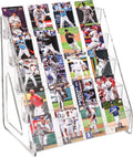 5 Tier Acrylic Card Display Stand 2 Pack - Clear, Stable Presentation