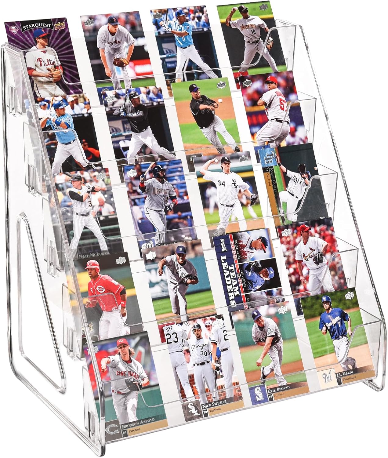 Upgraded 5 Tier Acrylic Card Display Stand for All Card Types
