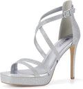IDIFU IN4 Platform High Heels for Women - Sleek Square Toe Strappy