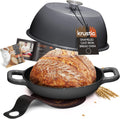 Enameled Cast Iron Dutch Oven 6 Quart Grey - Bread Baking