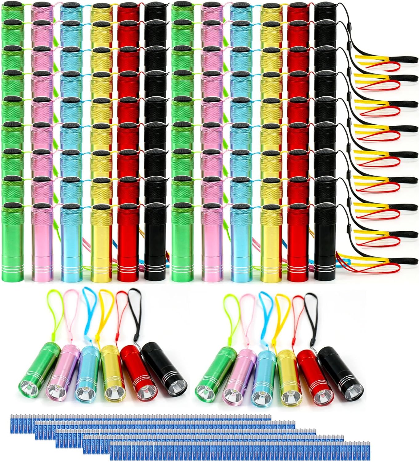 120 Pack Mini Flashlight Set for Camping and Emergency Use