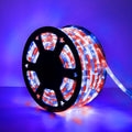 100ft LED Rope Lights Outdoor Red White Blue - Flexible Connectable