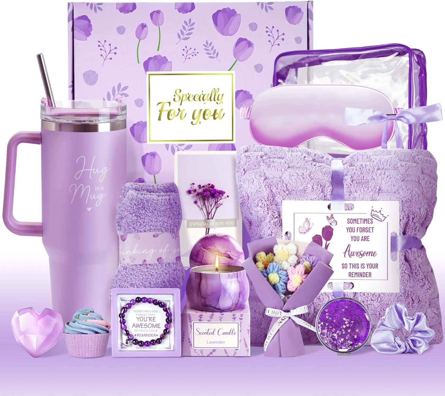 15PCS Birthday Gifts for Women - Relaxing Spa Gift Basket