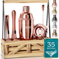 Rustic Rose Gold Bartender Kit | 35 Recipe Cards