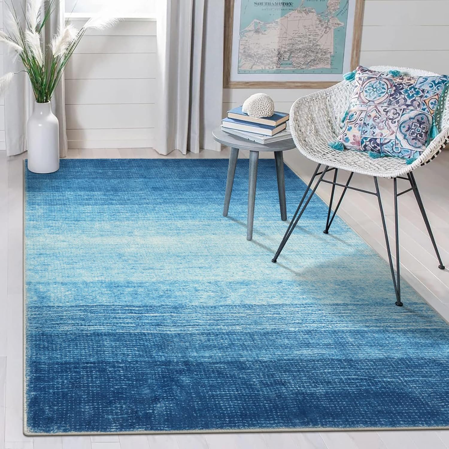 Soft Washable Ombre Rug 3x5 - Stain Resistant