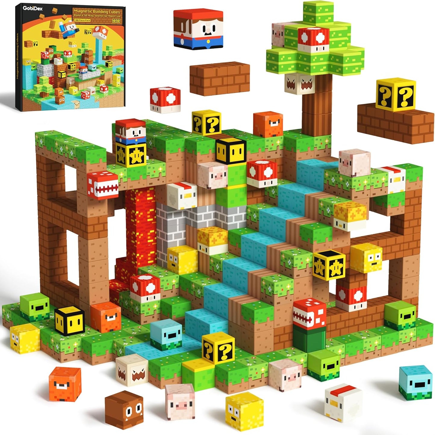 GobiDex Magnetic Blocks Game for Kids - Build Adventure Worlds