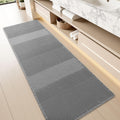 Waffle Bath-Mat 24 in x 72 in Grey - Super Absorbent & Non Slip