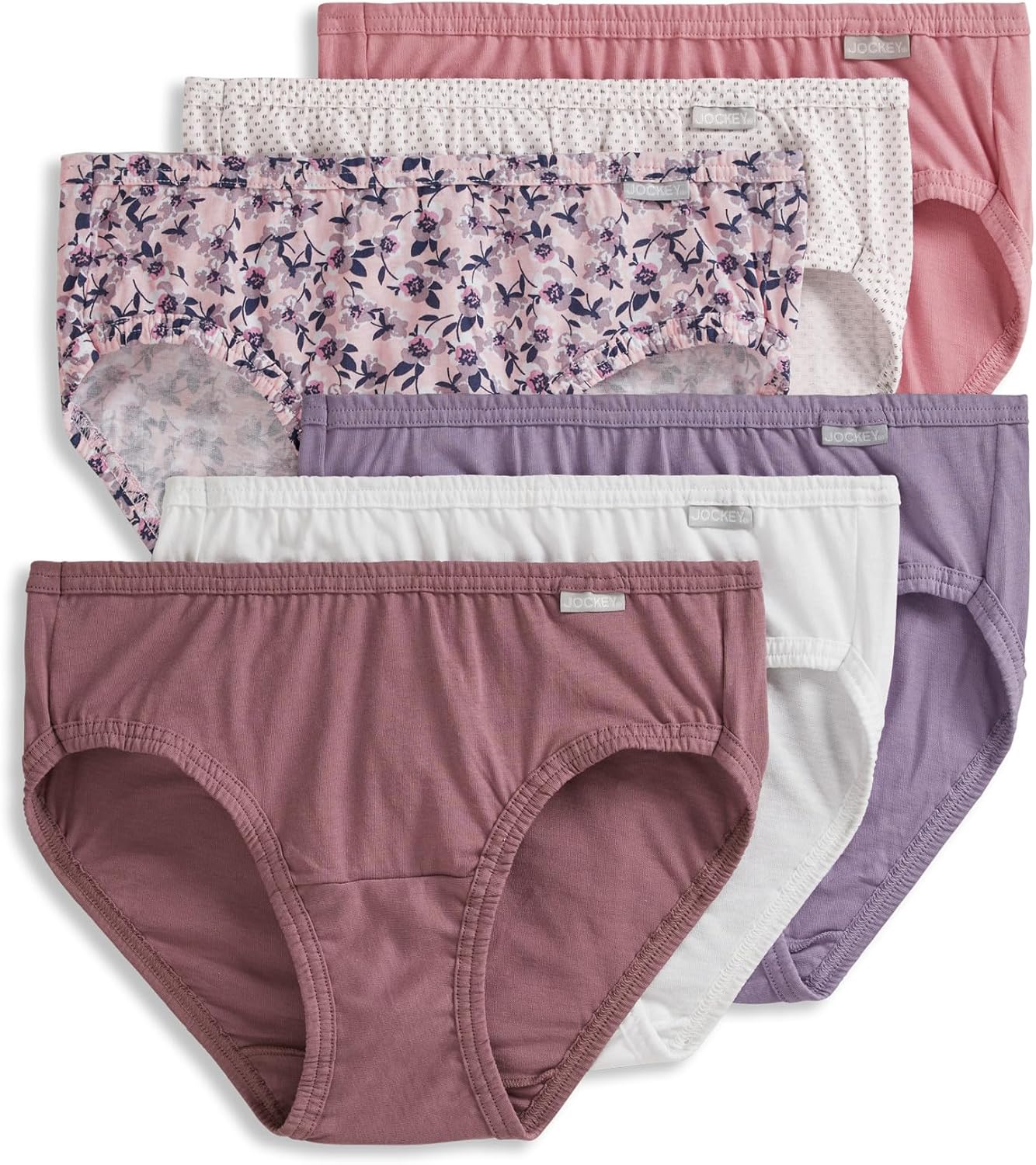 Jockey Women's Underwear Elance Bikini 6 Pack for Comfort