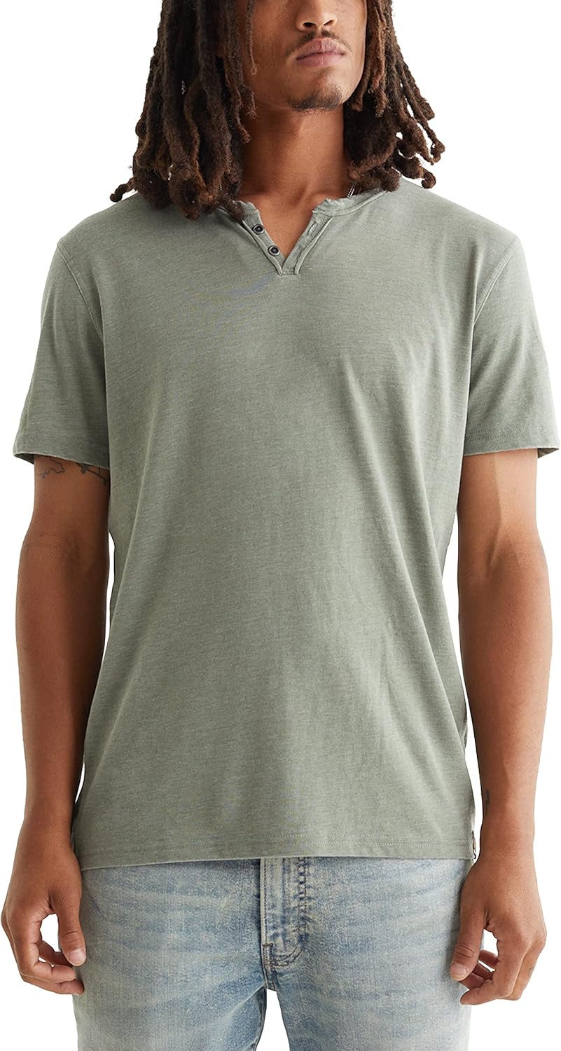 Lucky Brand Mens Venice Burnout Notch Neck Tee Shirt Review