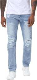 Men's Stretch Regular Fit Straight-Leg Cotton Jeans - Comfort Fit are