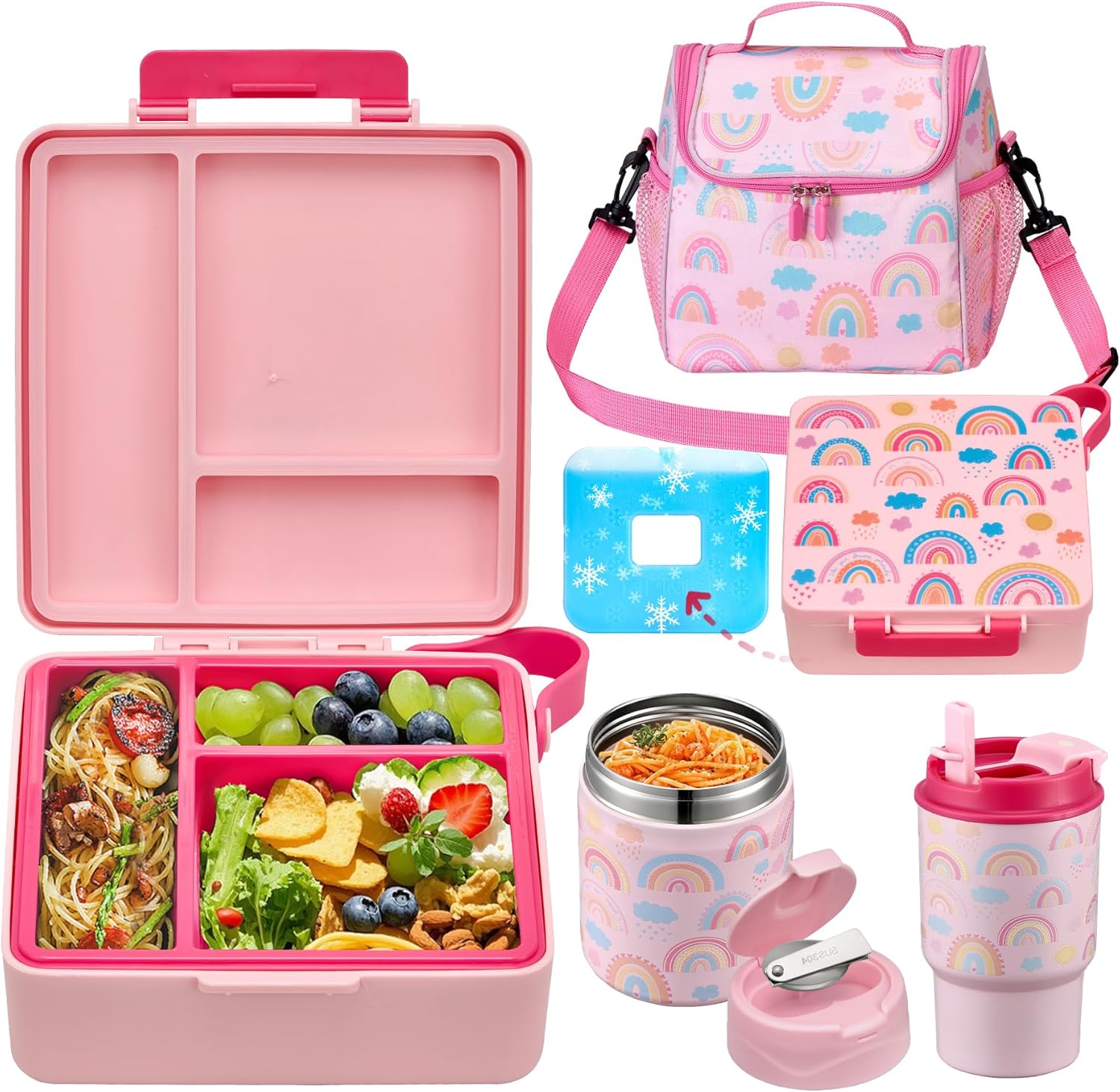 Bento Lunch Box Set for Kids with Insulated Soup Thermo