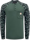 BOCOMAL FR Henley Work Shirt Two Tone Camo - Durable FR Protection