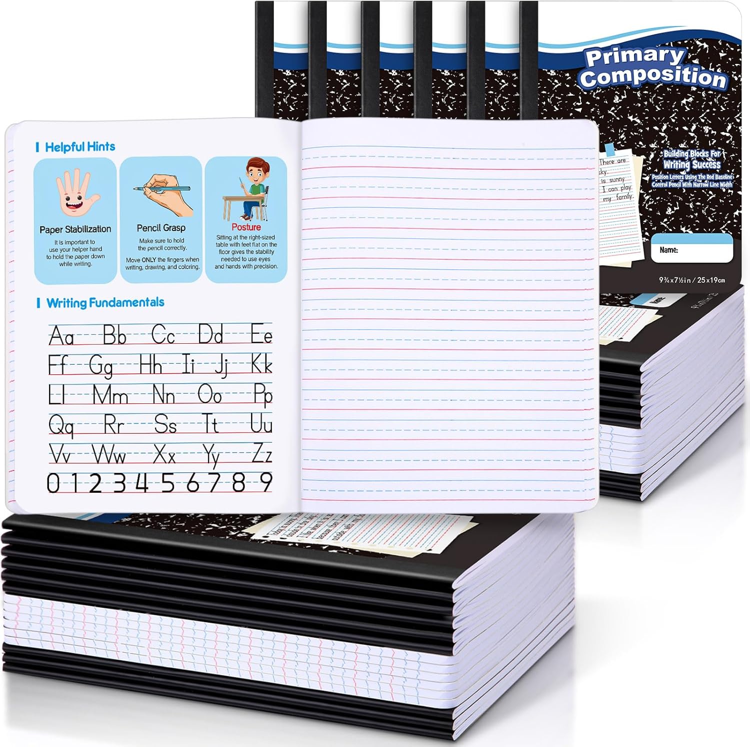 30 Pack Primary Composition Notebook for Kids - Ideal for K-2 Students!