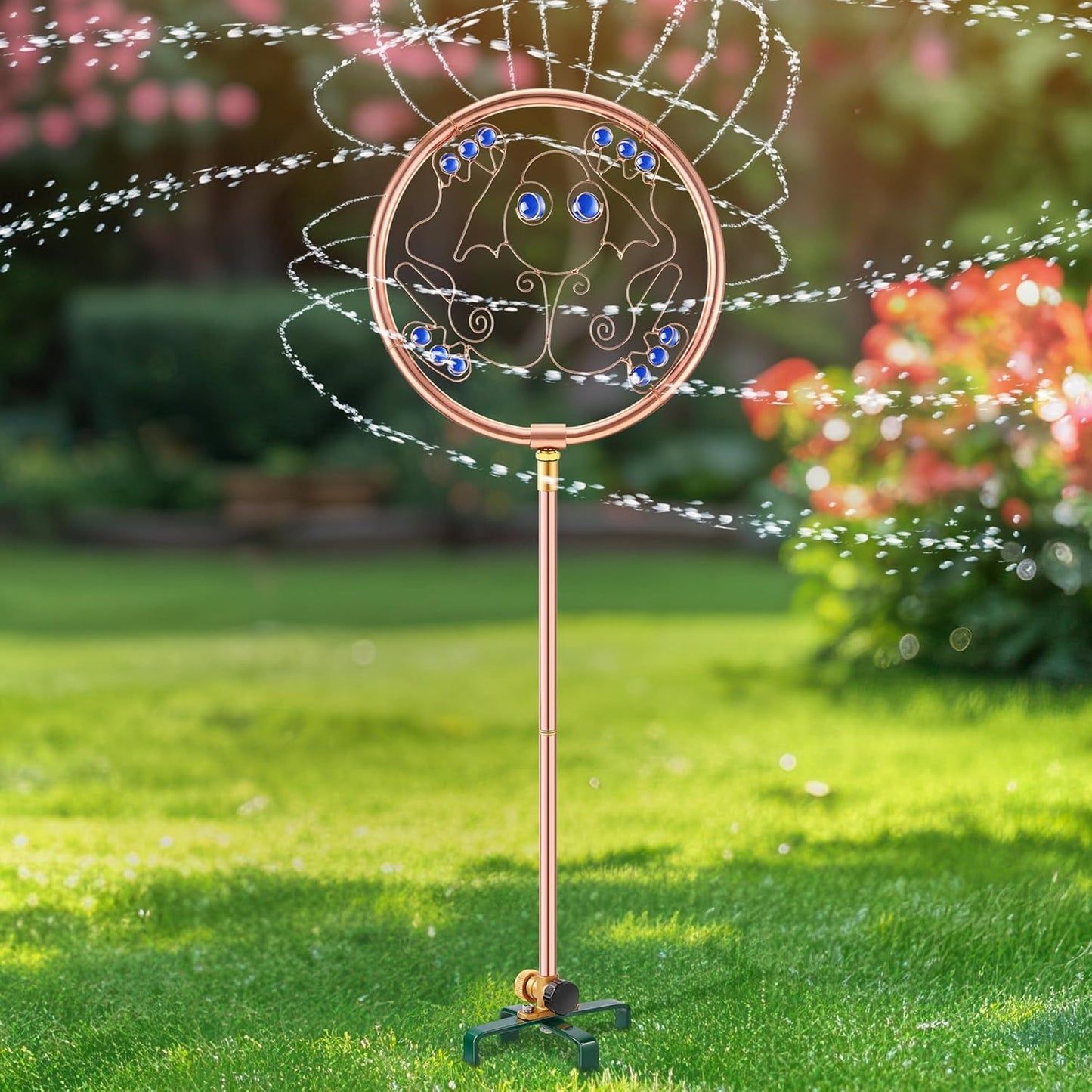 34 H Copper Coated Stainless Steel Ornamental Sprinkler for Lawn