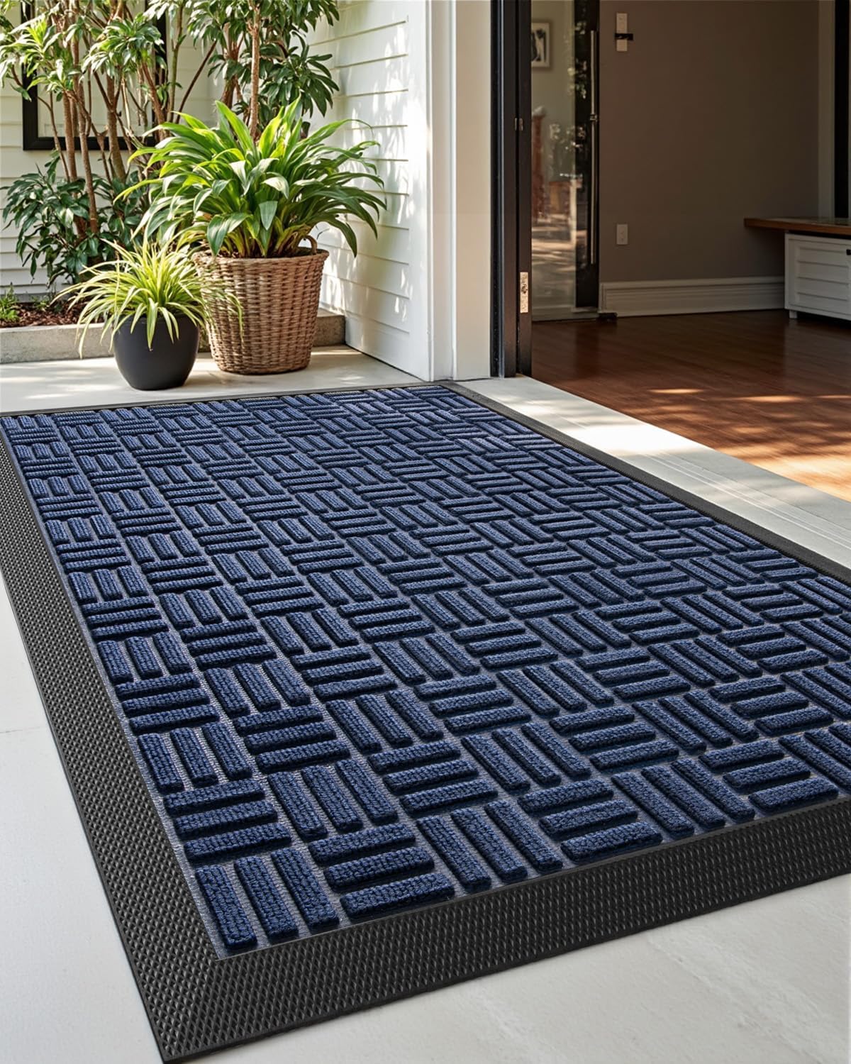 DEXI Front Door Mat Heavy Duty Non Slip Welcome Mat 2x3 ft