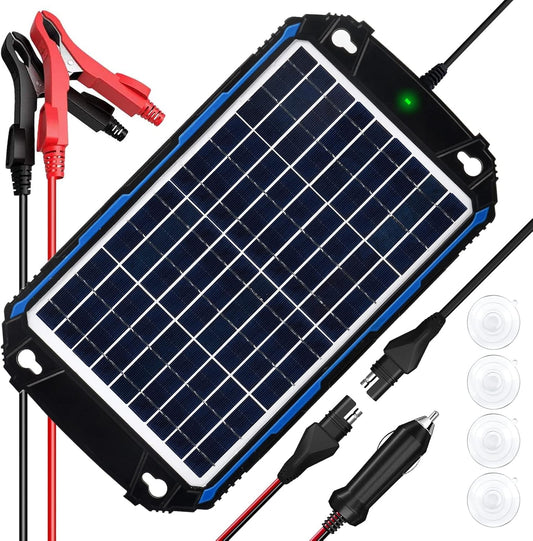 10W 12V Solar Battery Charger & Maintainer with MPPT Technology