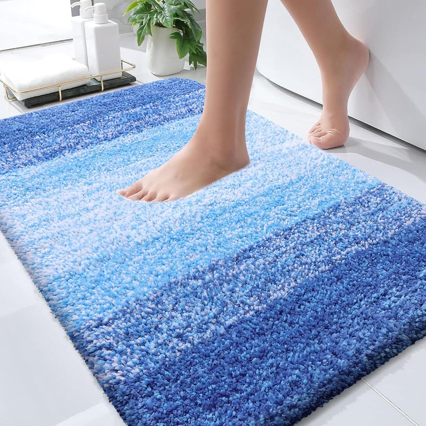 OLANLY Extra Soft Microfiber Bathroom Rugs Mat for Cozy Floors