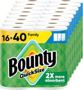 Bounty Paper Towels Quick Size Family Rolls - Big Pack, Fast Cleanups