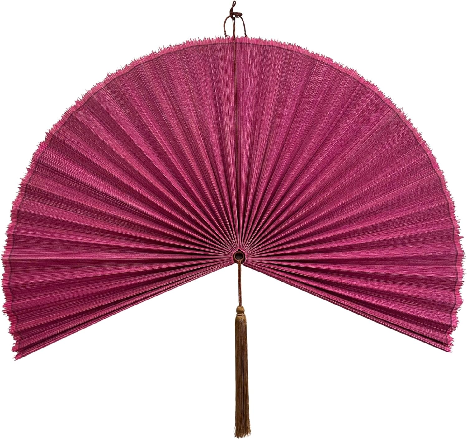 Large Bamboo Fan Wall Art for Boho Decor and Headboard Style