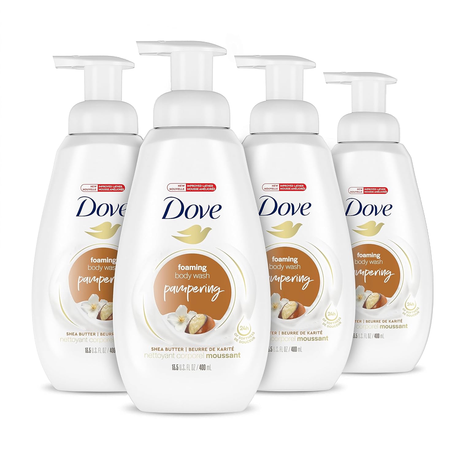 Dove Instant Foaming Body Wash with Shea Butter and Vanilla
