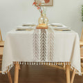 Tablecloth for Dining Table Rustic Farmhouse Cotton Linen 55x102 in