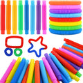 Stress-Relief Pop Tubes - 30 Pack Sensory Fidget Toys