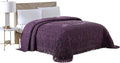 Medallion Chenille Bedspread King - Vintage Eggplant Charm