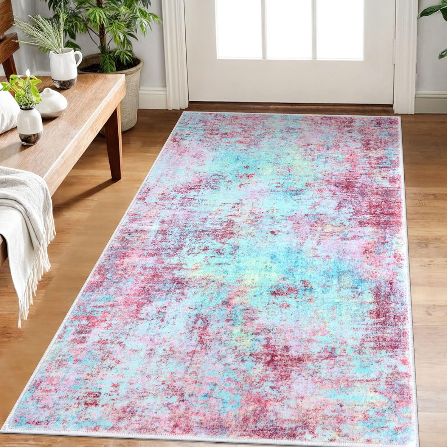 Modern Abstract 3x5 Girls Room Rug for Cozy Spaces