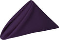 Cloth Napkins 17x17 in Aubergine Set of 60 - Washable Polyester